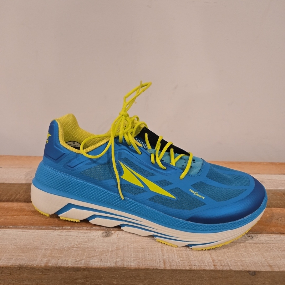 Altra Duo Womens 10 Blue Yellow White Trainers Running Shoes AFW1838F4 - Picture 2 of 10